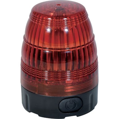 【CAINZ-DASH】日動工業 小型ＬＥＤ回転灯　ＬＥＤフラッシャー７５　電池式・マグネット付　赤 NLF75-BA-R【別送品】