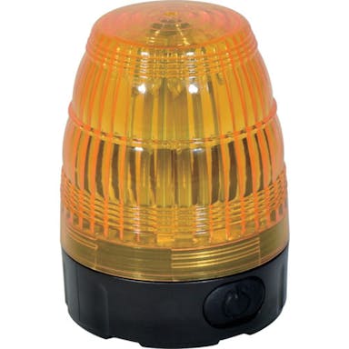 【CAINZ-DASH】日動工業 小型ＬＥＤ回転灯　ＬＥＤフラッシャー７５　電池式・マグネット付　黄【別送品】