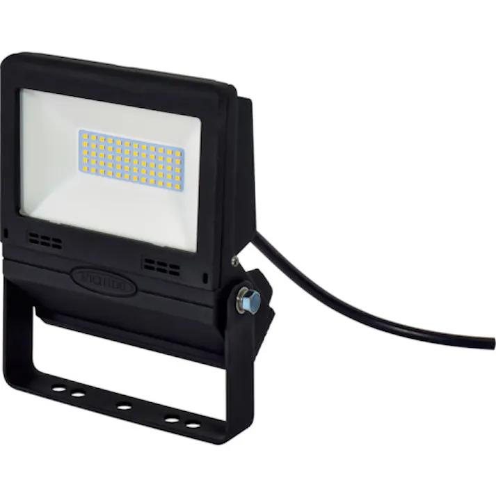 【CAINZ-DASH】日動工業 LED投光器 常設用フラットライト20W 黒 LJS-FH20D-BK-50K【別送品】