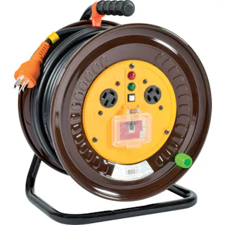 【CAINZ-DASH】日動工業 電工ドラム 三相200V 過負荷漏電保護兼用ブレーカ付 30m ND-EC330-20A【別送品】