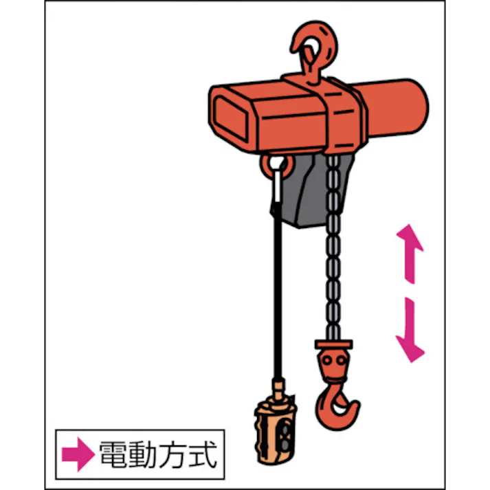【CAINZ-DASH】象印チェンブロック α型電気チェーンブロック・490kg・6m・単相100V (αS-049 6m) AS-K4960【別送品】