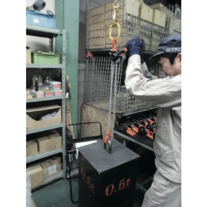 【CAINZ-DASH】象印チェンブロック レバーホイスト・0.5t・1.2m(YAD-50) YAD-00512【別送品】