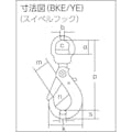 【CAINZ-DASH】象印チェンブロック チェーンスリング１００（アイタイプ）荷重１．０ｔ線径６．３ｍｍ　Ｌ１．５ｍ（１－ＭＦＦ－ＢＫＥ－６．３） 1-MFF-BKE-6.3【別送品】