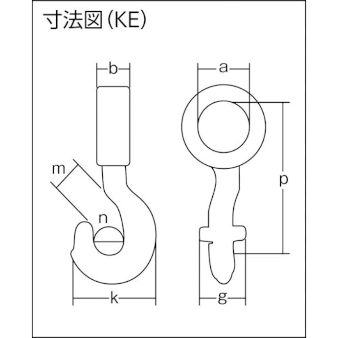 【CAINZ-DASH】象印チェンブロック チェーンスリング１００（アイタイプ）荷重１．７ｔ　線径１０．０ｍｍ　Ｌ２ｍ 1-MFF-KE-10【別送品】