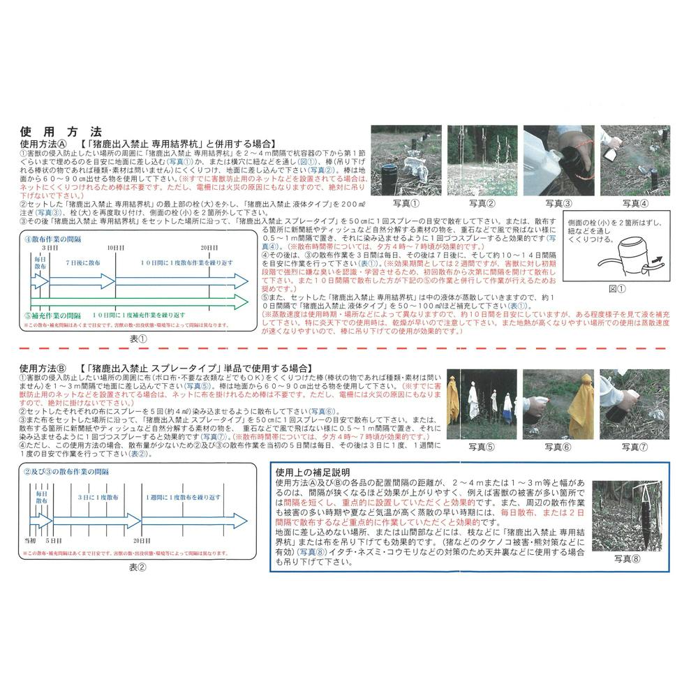 三宝化成 害獣に効く猪鹿出入禁止スプレータイプ 400ml | 鳥害・獣害