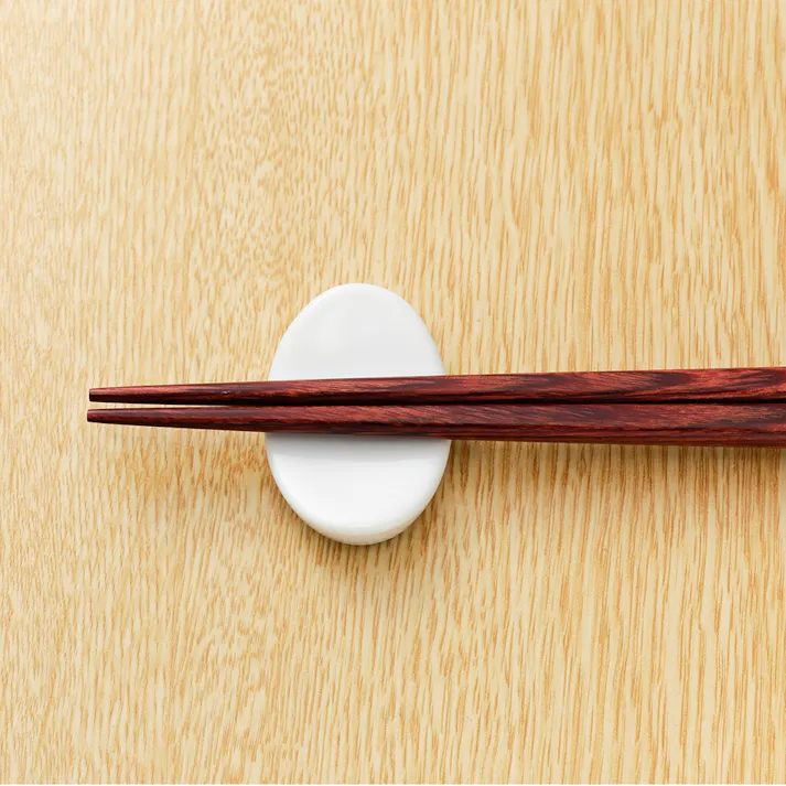 楕円 箸置き 白