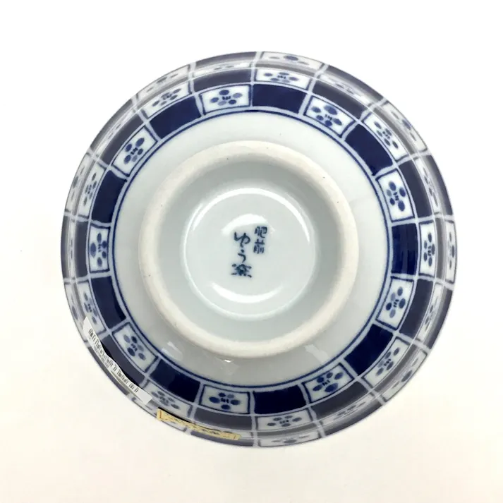 軽量飯碗 (大) 市松小花