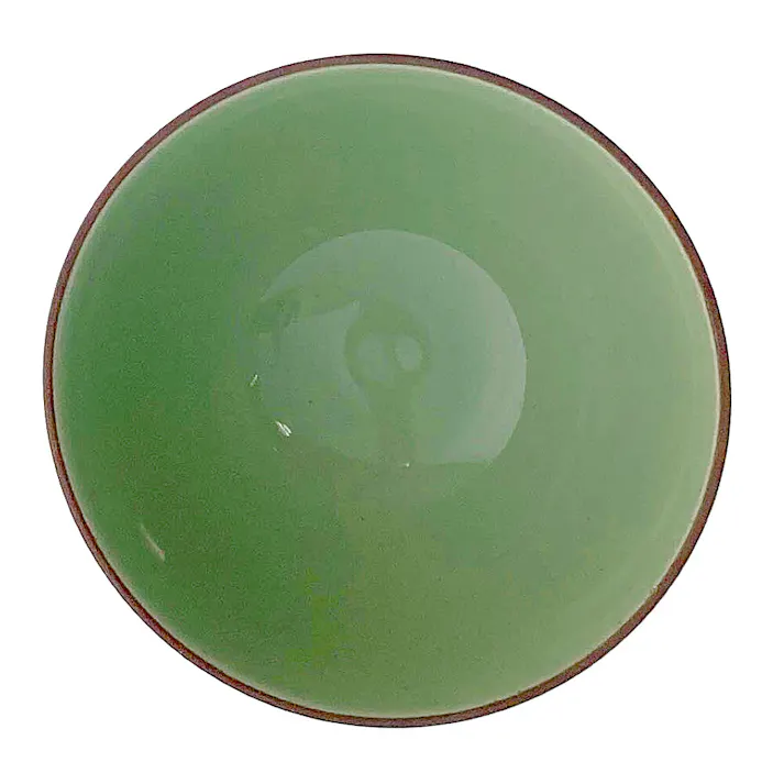 くらわんか茶碗 (中) ソイル グリーン