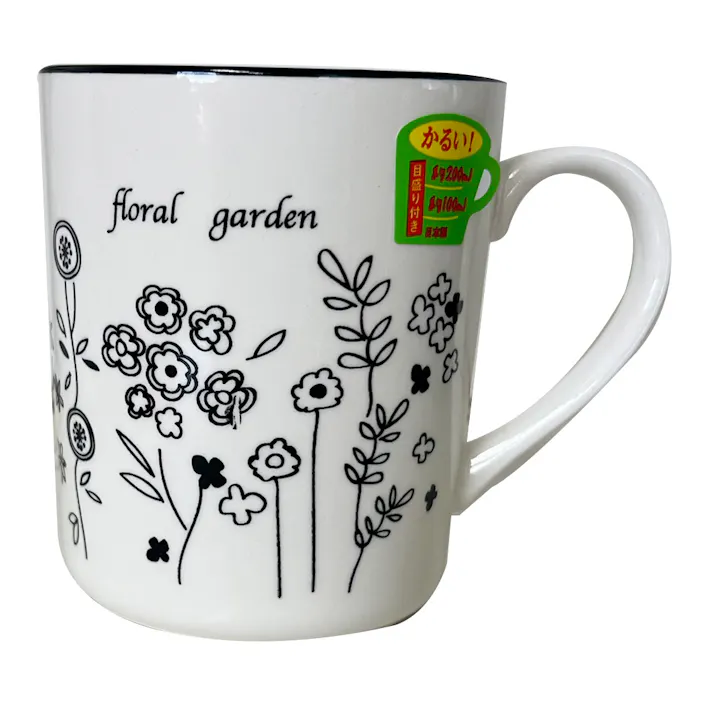 軽量メモリ付マグ ガーデン 320ml 黒