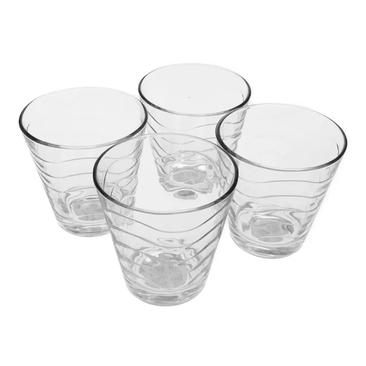 フリーグラス 350ml ウェーブ 4個入(販売終了)