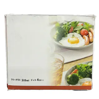 フリーグラス 310ml ドット 4個入