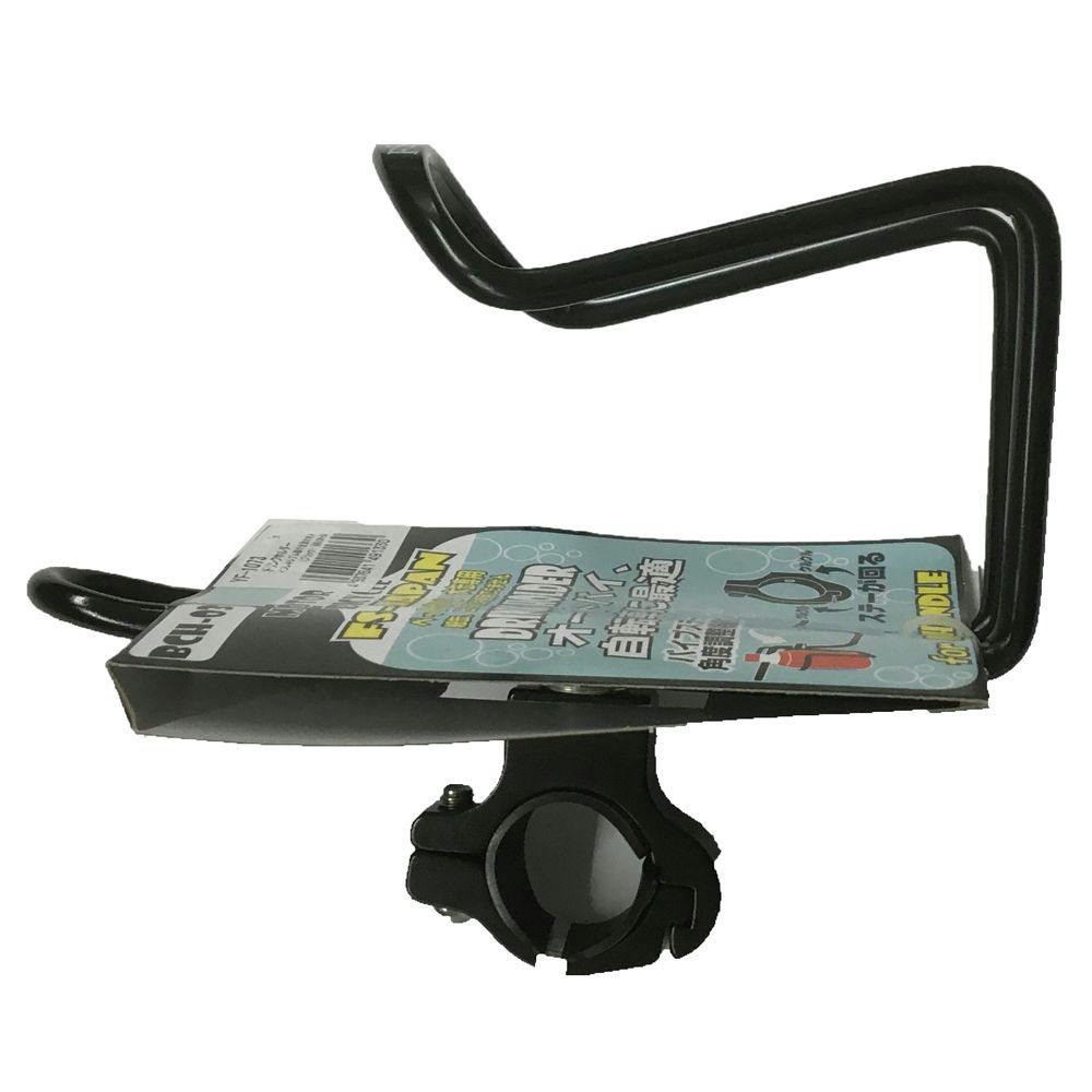 ドリンクホルダー フレキシブル 取付金具付き ブラック YF-1073