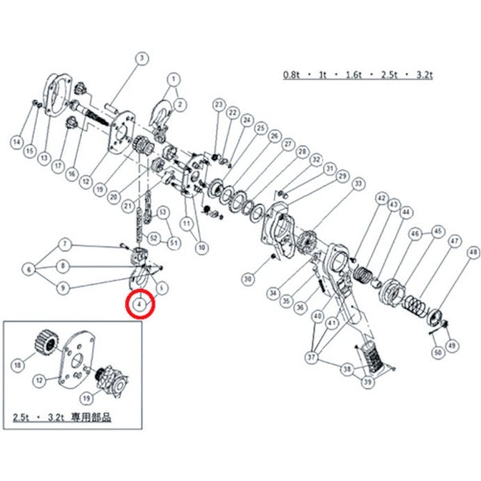 【CAINZ-DASH】キトー レバーブロック用部品　シタフッククミタテ L5BA032-10213【別送品】