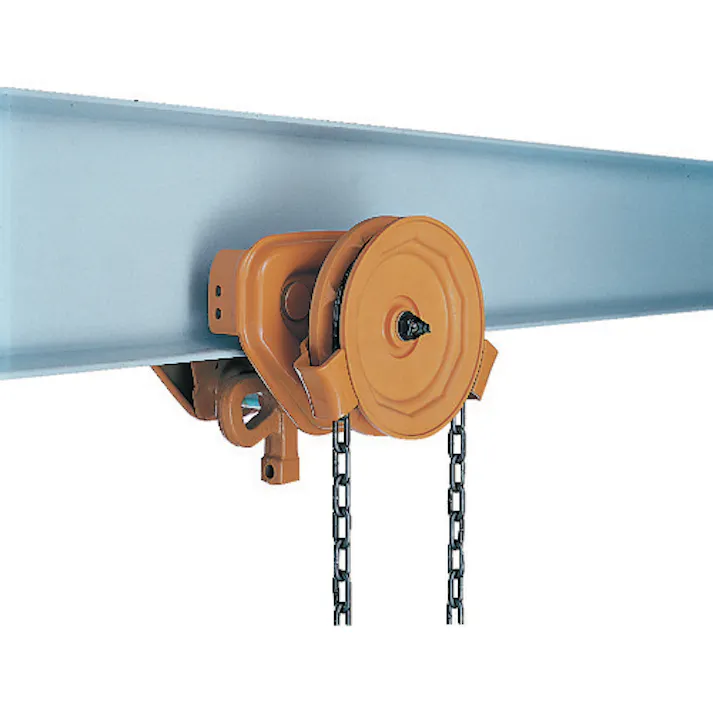 【CAINZ-DASH】キトー ユニバーサルギヤードトロリ TSG形 定格荷重1t ハンドチェーン二つ折長さ2.5m TSG-010【別送品】