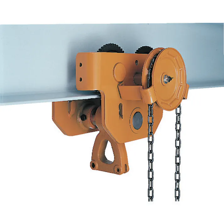 【CAINZ-DASH】キトー ユニバーサルギヤードトロリ TSG形 定格荷重5t ハンドチェーン二つ折長さ3.5m TSG-050【別送品】