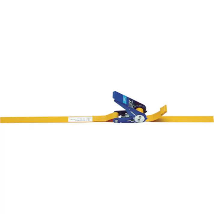 【CAINZ-DASH】キトー ベルトラッシング ラチェットバックル式 35mm幅 破断荷重20kN 最大使用力5kN 両端シボリ縫製タイプ 巻取側3m BLR020ET010ET030【別送品】