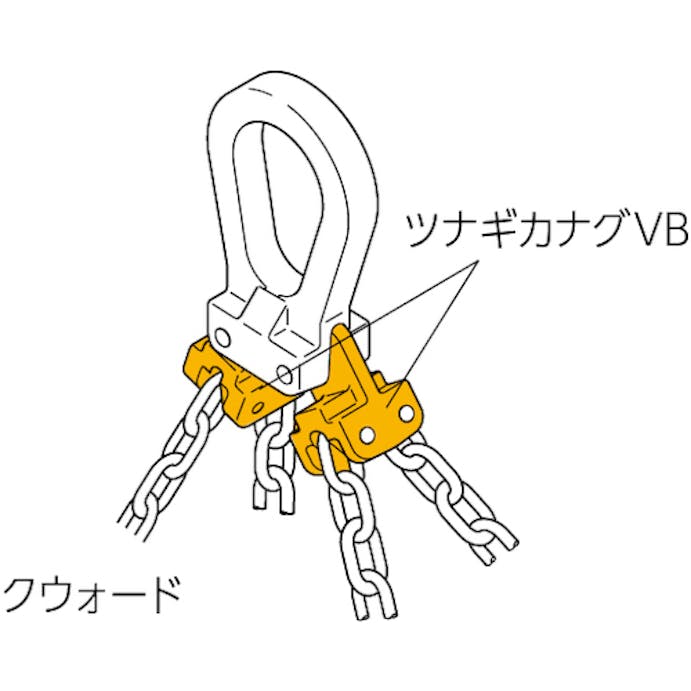 【CAINZ-DASH】キトー チェンスリング　カナグ部材（ピンタイプ）　ツナギカナグＶＢ　基本使用荷重８．０ｔ VB2130【別送品】