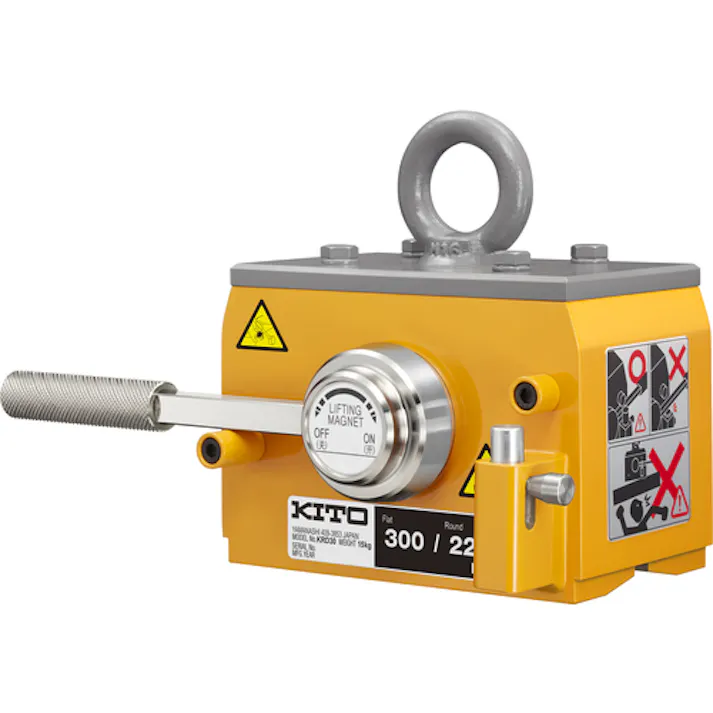 【CAINZ-DASH】キトー スーパーマグ KRD形 使用荷重 平鋼300kg 丸鋼220kg(Φ200) 永久磁石・リフティングマグネット【選べる使用荷重】 KRD30 KRD30【別送品】