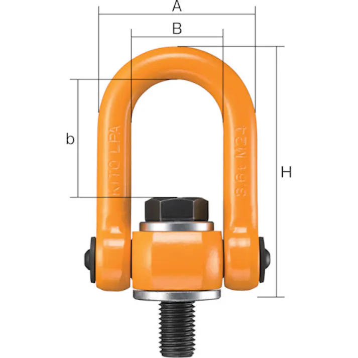 【CAINZ-DASH】キトー リフティングポイント標準ボルト形LPB M30 使用荷重3.2t LPB1032A00011 LPB03230【別送品】