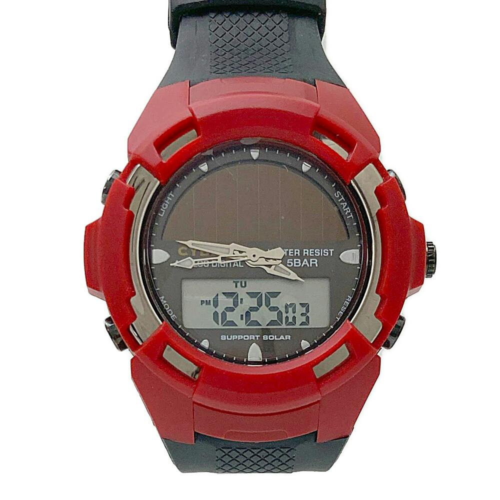 腕時計 アナログ×デジタル CYBEAT サイビート レッド BCY02-RE