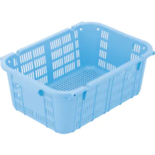 【CAINZ-DASH】岐阜プラスチック工業 メッシュコンテナ 129662 プラスケットNo.480本体40Lブルー金具なし NO-480【別送品】