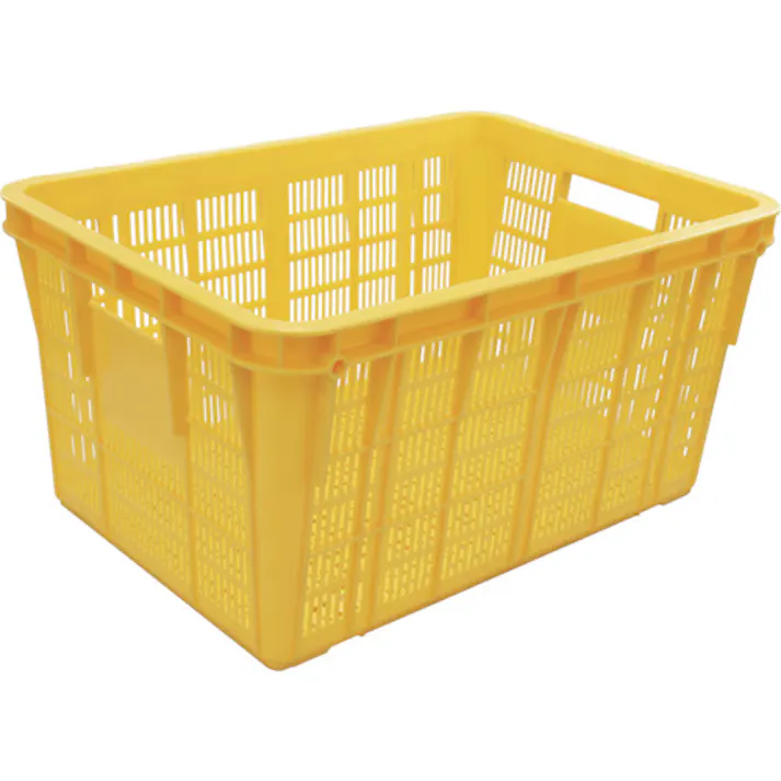 【CAINZ-DASH】岐阜プラスチック工業 メッシュコンテナ 129884 プラスケットNo.750-2本体75Lブルー金具なし NO-7502【別送品】