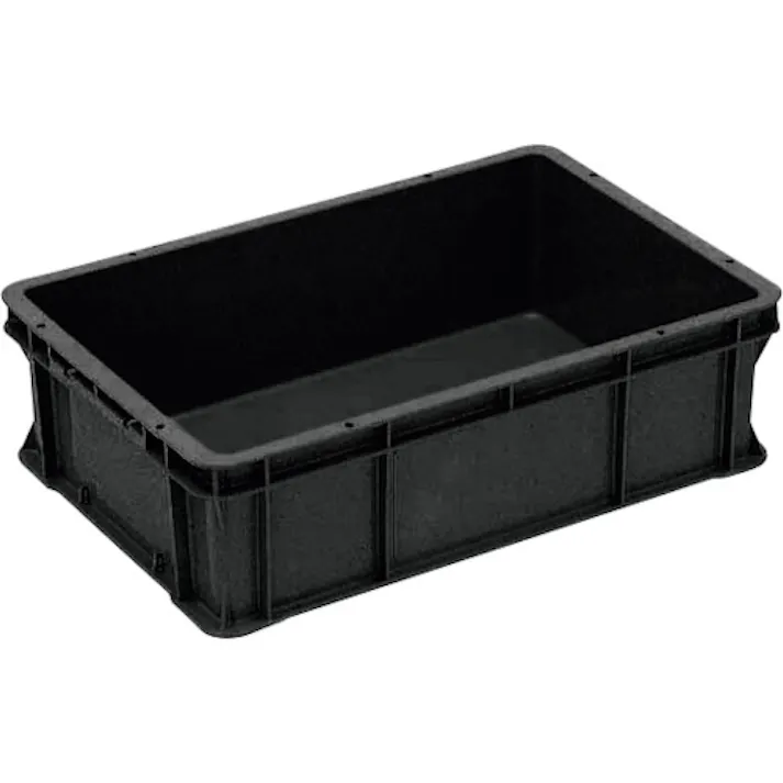 【CAINZ-DASH】岐阜プラスチック工業 RBE型導電性コンテナ 133973 コンテナーRB-25ブラック RBE25【別送品】