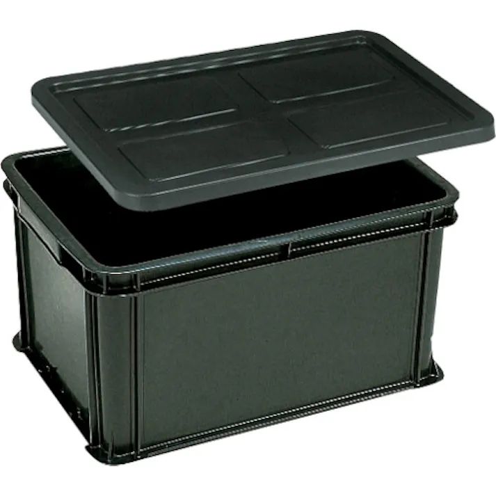 【CAINZ-DASH】岐阜プラスチック工業 RBE型導電性コンテナ 134772 コンテナーRB-61ブラック RBE-61【別送品】
