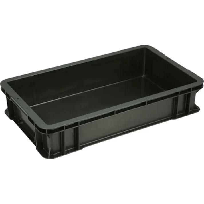 【CAINZ-DASH】岐阜プラスチック工業 RBE型導電性コンテナ 134970 コンテナーRB-41-3ブラック RBE-41-3【別送品】