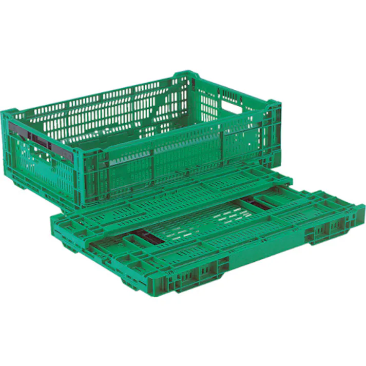 【CAINZ-DASH】岐阜プラスチック工業 折りたたみコンテナ 518718 RSコンテナーRS-MM33S(薄型折りたたみコンテナーワンタッチ) RS-MM33S【別送品】