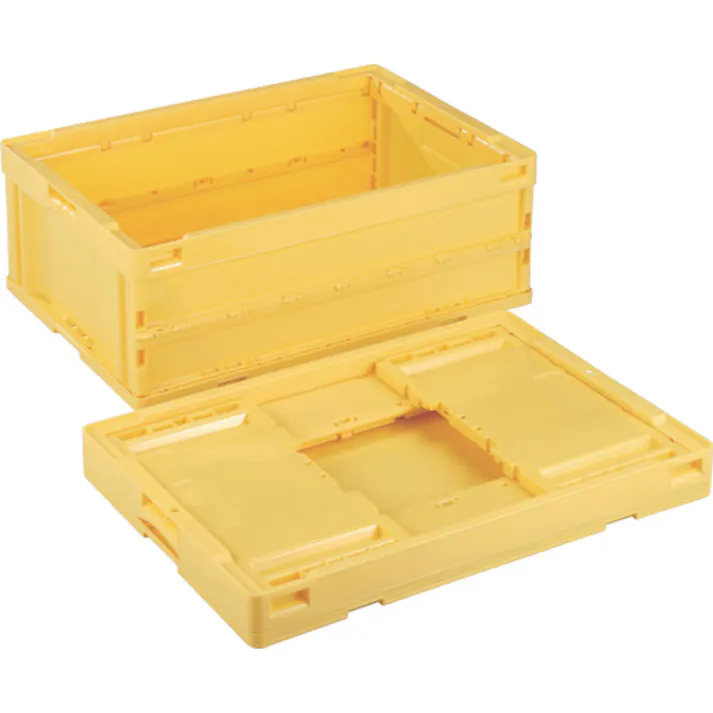【CAINZ-DASH】岐阜プラスチック工業 折りたたみコンテナー 605364 CB-S56NR黄 CB-S56NR-Y【別送品】