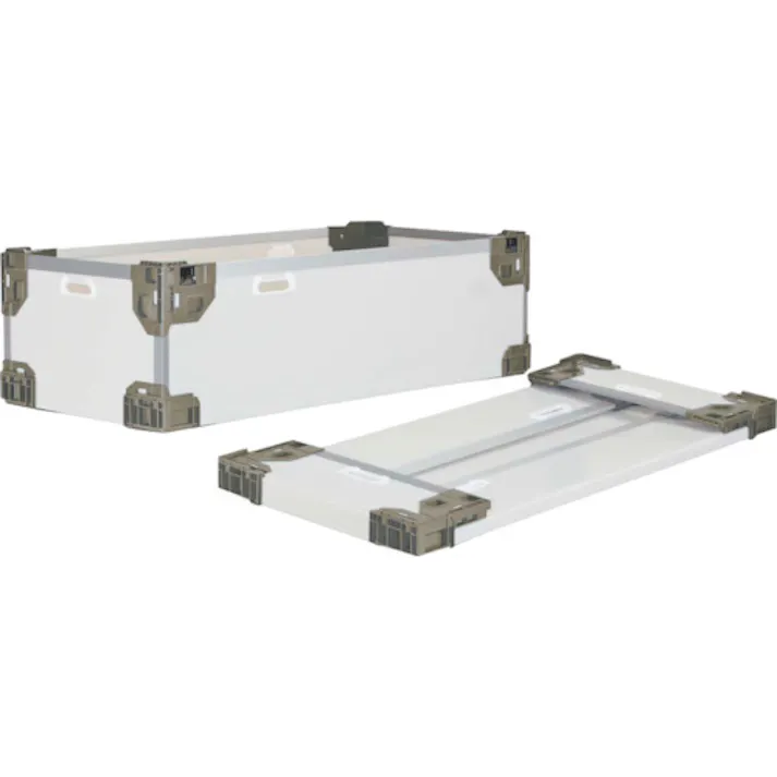 【CAINZ-DASH】岐阜プラスチック工業 テクセルハイブリッド折りたたみコンテナー 637471 長尺折り畳みコンテナTE-RS-SMナチュラル/グレー1090×545×250 TERSSMNGY1090X545X250【別送品】