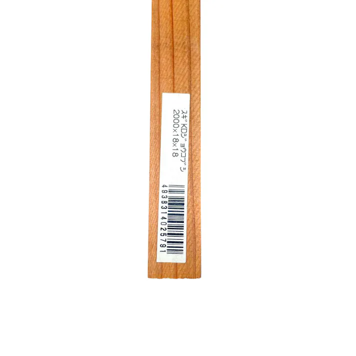 杉KD上小節材 幅18mm 長さ2000mm 厚さ18mm