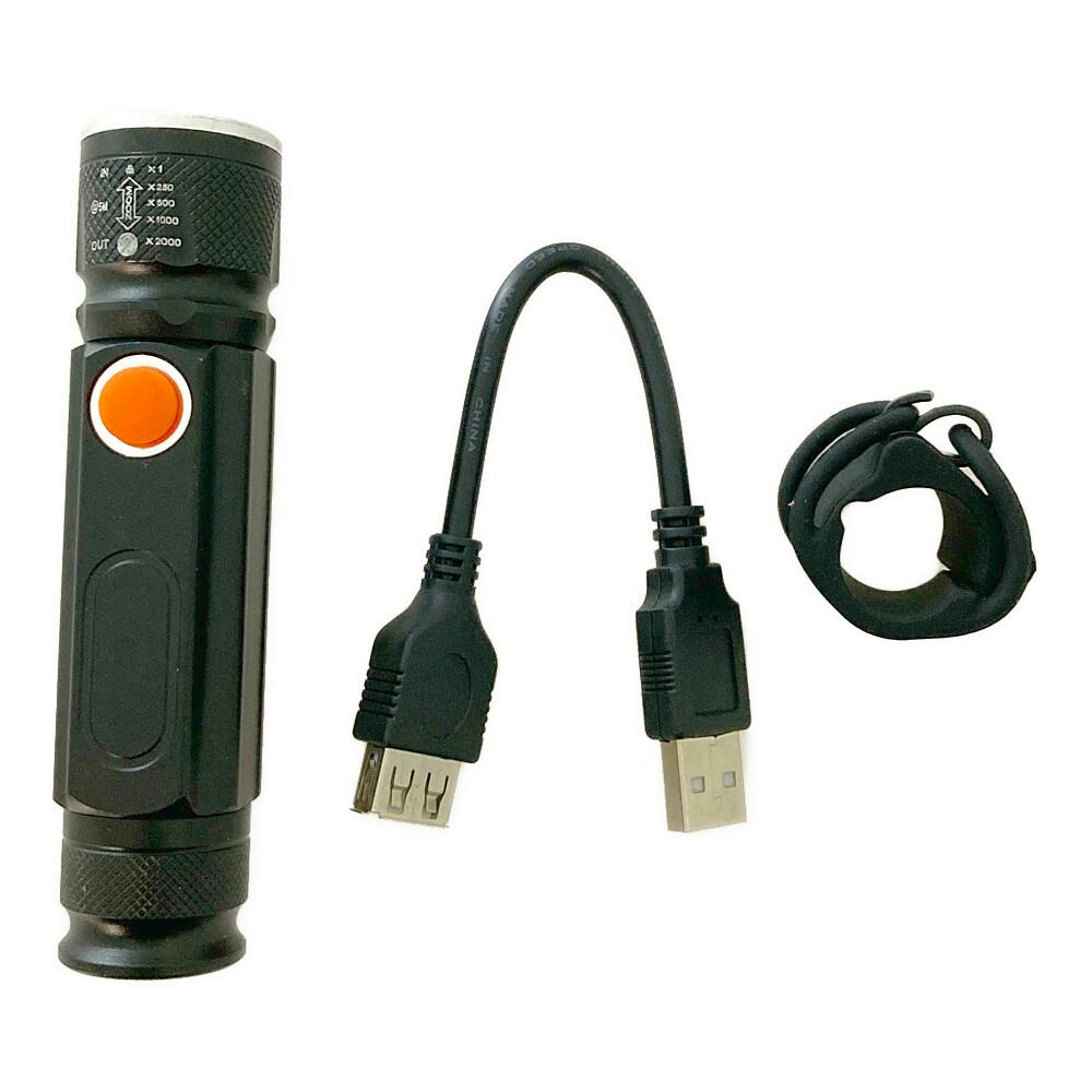 LEDライト USB2ウェイライトマグネット ブラック | 自転車用