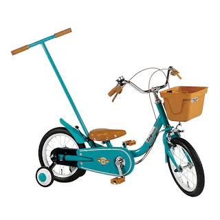 【自転車】25年モデル いきなり自転車 押して付き自転車 14インチ 2歳-6歳 ブルーミングターコイズ