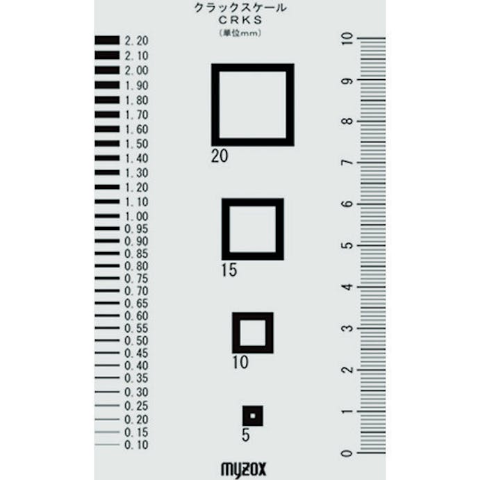 【CAINZ-DASH】マイゾックス クラックスケール　１２０×７０×０．２ｍｍ CRKS【別送品】