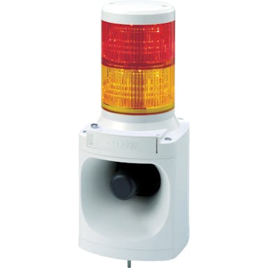 【CAINZ-DASH】パトライト ＬＥＤ積層信号灯付き電子音報知器　色：赤・黄 LKEH-210FA-RY【別送品】