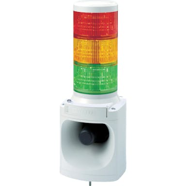 【CAINZ-DASH】パトライト ＬＥＤ積層信号灯付き電子音報知器　色：赤・黄・緑 LKEH-310FA-RYG【別送品】
