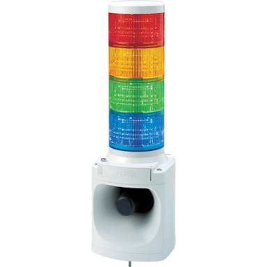 【CAINZ-DASH】パトライト ＬＥＤ積層信号灯付き電子音報知器　色：赤・黄・緑・青 LKEH-420FA-RYGB【別送品】