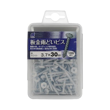 WING 板金雨どいビス 3.7×30mm 白 プラスチックケース