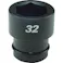 【CAINZ-DASH】フラッシュツール インパクト ショート ソケット 差込角19mm 対辺32mm 1.1/4 3/4WS-32【別送品】