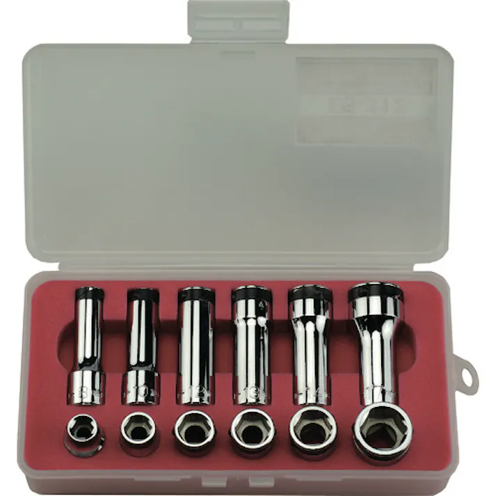 【CAINZ-DASH】フラッシュツール キャッチングソケットセット(12点) 6角 差込角9.5mm LS-312【別送品】