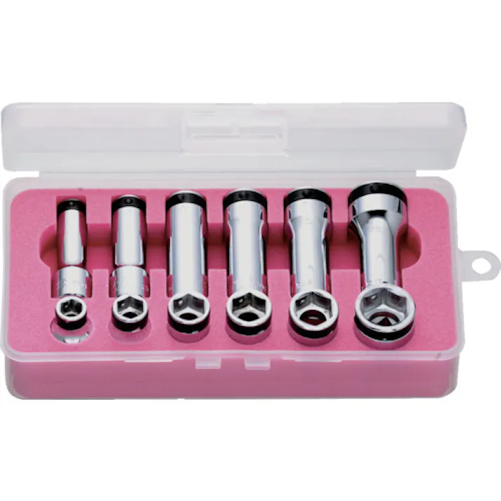 【CAINZ-DASH】フラッシュツール キャッチングソケットセット(12点) 6角 差込角9.5mm LS-312【別送品】
