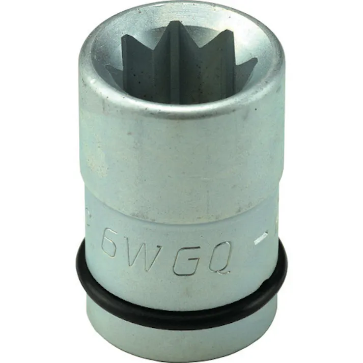 【CAINZ-DASH】フラッシュツール インパクト用スーパースリム袋ナット用ソケット 差込角:19mm 対辺:二重4角20mm 6WGQ-20【別送品】