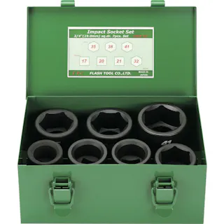 【CAINZ-DASH】フラッシュツール インパクト セミロングソケット セット 差込角19.0mm 7pc 6WA-S7【別送品】