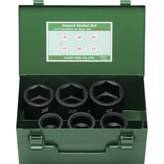 【CAINZ-DASH】フラッシュツール インパクト セミロングソケット セット 差込角25.4mm 6pc 8WA-S6【別送品】