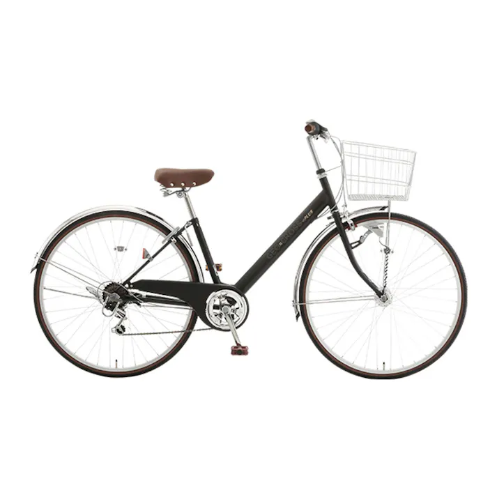 【自転車】25年モデル NORNO ノルノ GEO CROSS PLUS ジオクロス プラス 27インチ 外装6段 GCP76C ツヤケシブラック