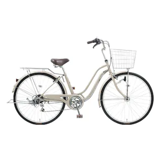 【自転車】W-one ダブルワン 26インチ 外装6段 DOS66C マットモカベージュ