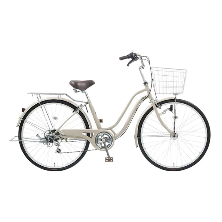 【自転車】W-one ダブルワン 26インチ 外装6段 DOS66C マットモカベージュ