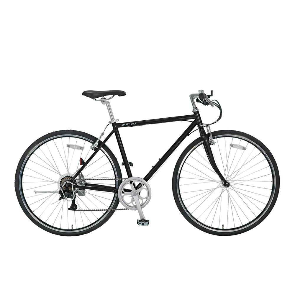 【自転車】26年モデル クロスバイク SECRETCODE シークレットコード SEC70A 700 6段変速 ツヤケシブラック